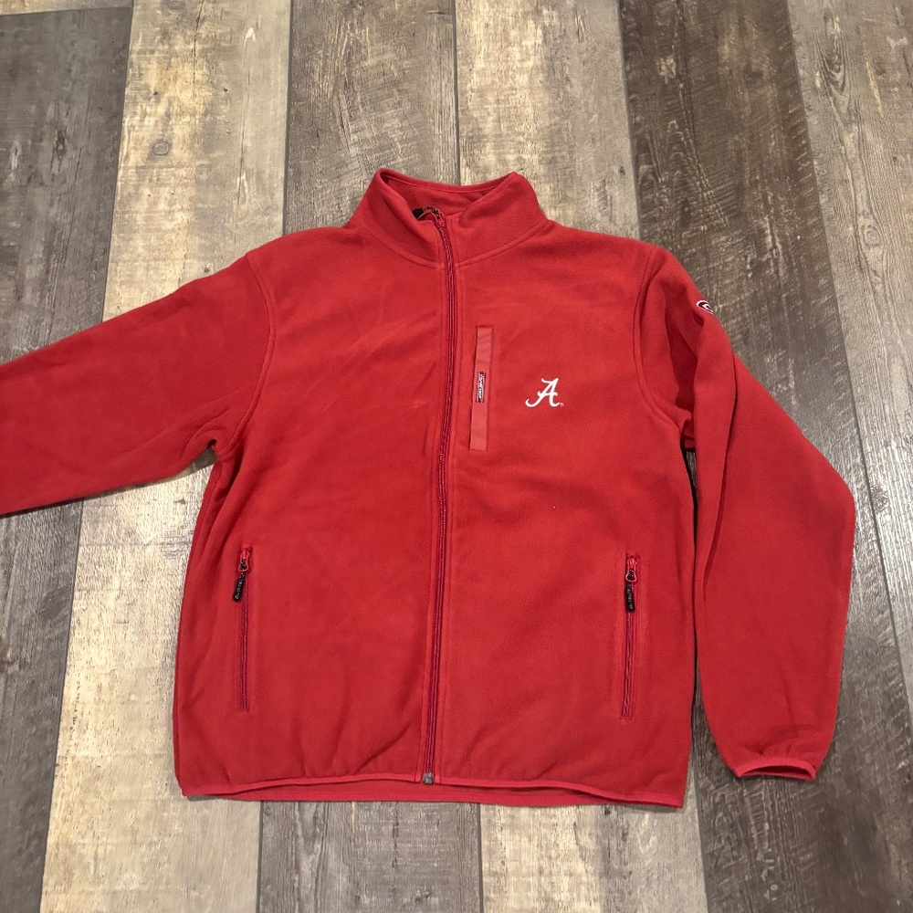Alabama Drake Medium Full Zip Fleece Pullover Red (New with Tags)
